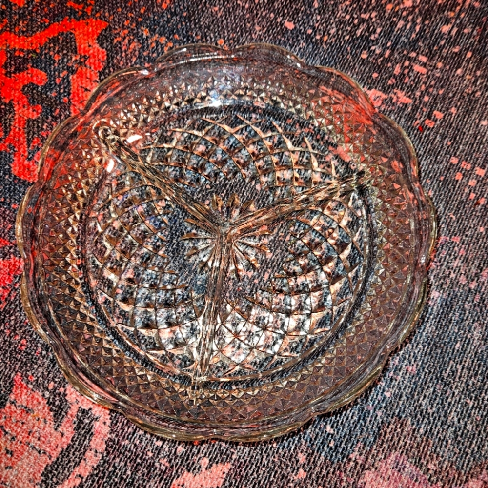 Vintage Glass Pickle Tray